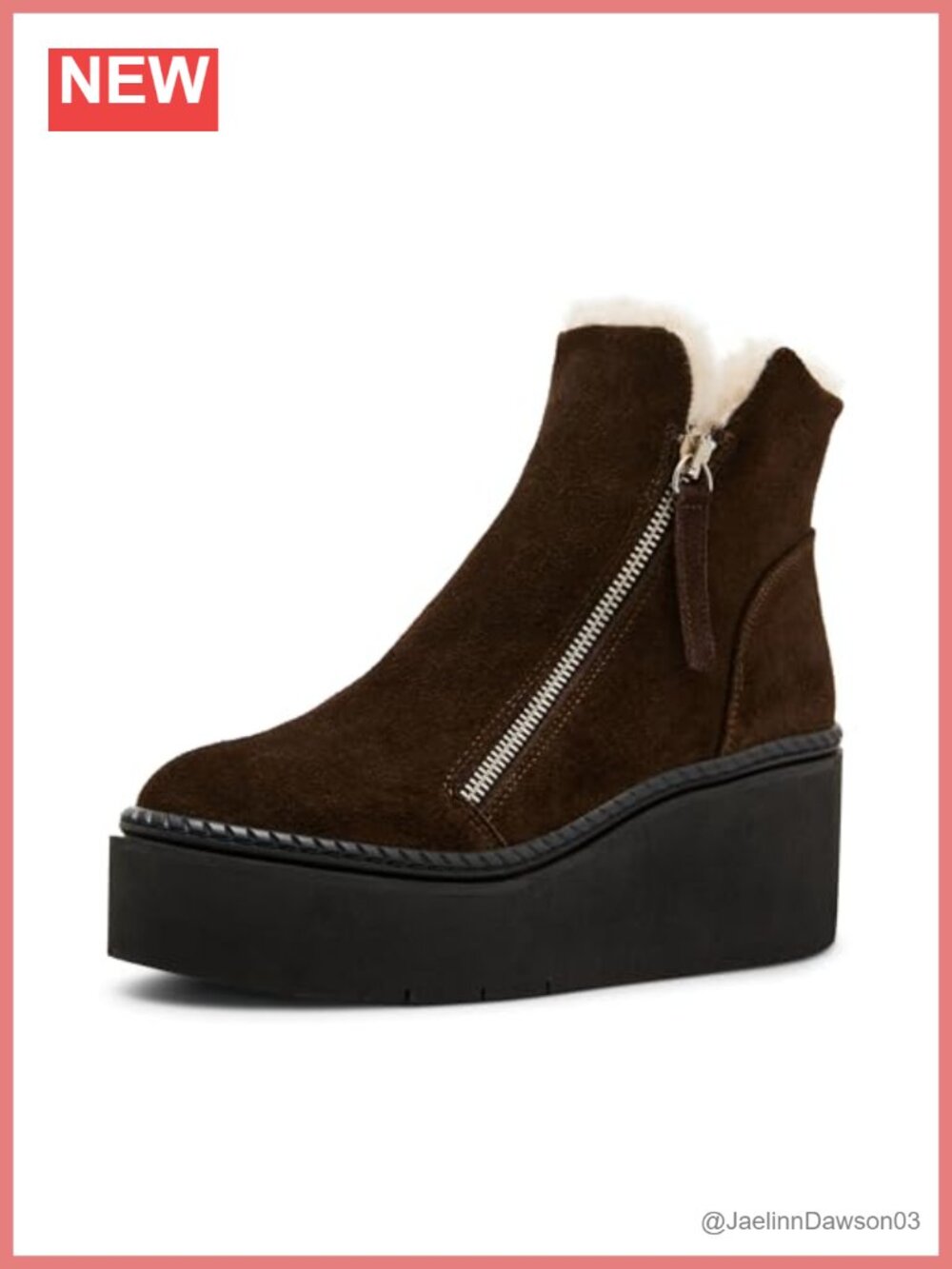 Steve Madden Drift Ankle Bootie Suede Wedge Heel Zip Closure